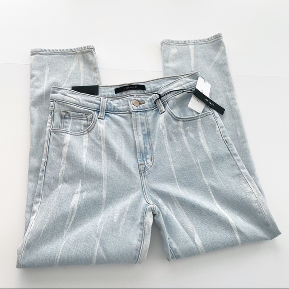 J Brand RUBY HIGH-RISE CROPPED CIGARETTE Gigi painted wash 27 - Picture 2 of 10